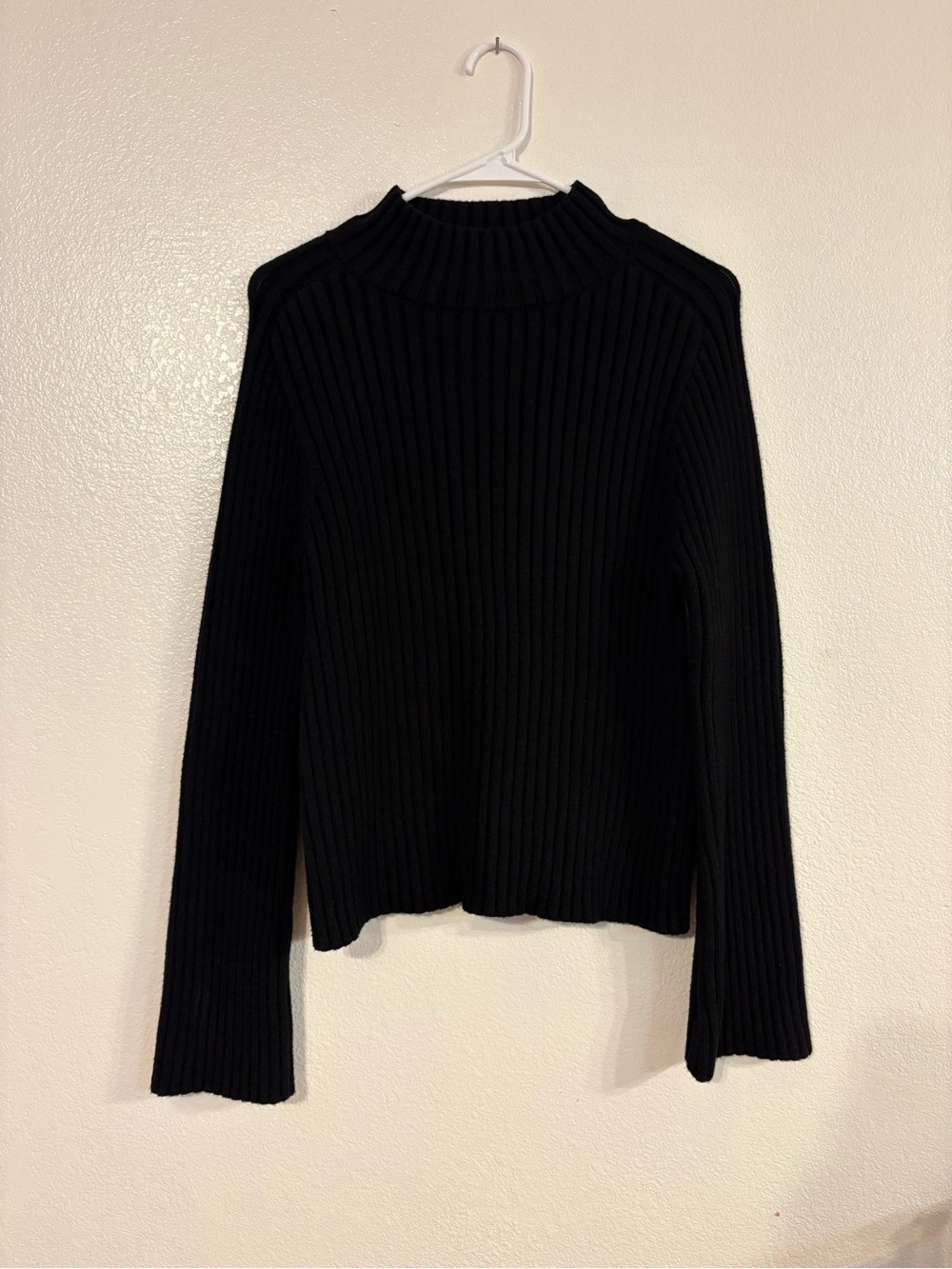 Kut from the Kloth Black Ribbed Mock Neck Sweater - Picture 4 of 7